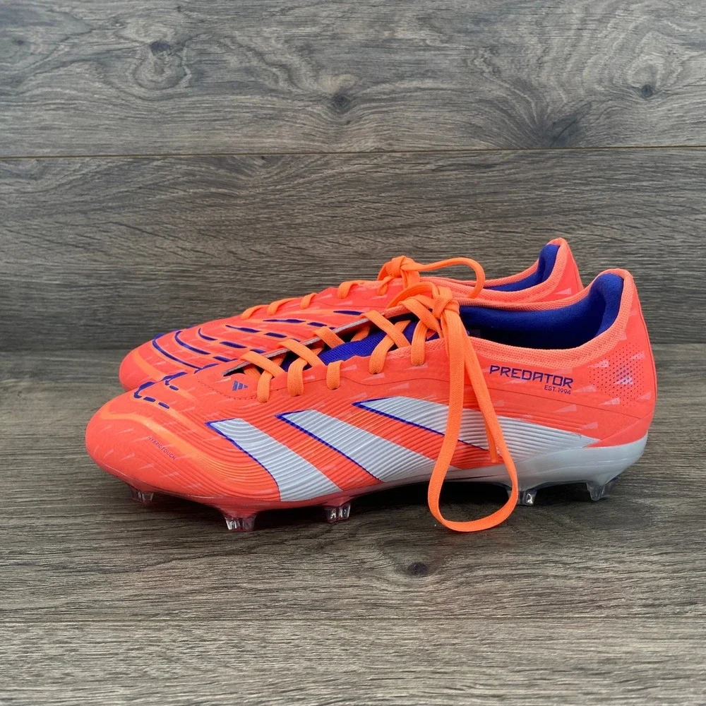 Adidas Predator Pro FG Soccer Cleats Mens 8.5 Orange Blue JI1196 HybridTouch